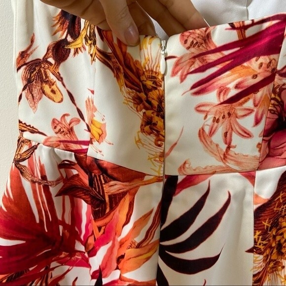 Cameo Empire Tropical Print Strapless Mini Dress M - Picture 9 of 15